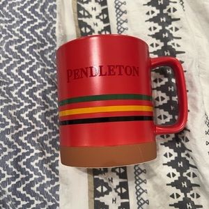 Pendleton Striped‎ Red Coffee Mug 18oz black yellow green